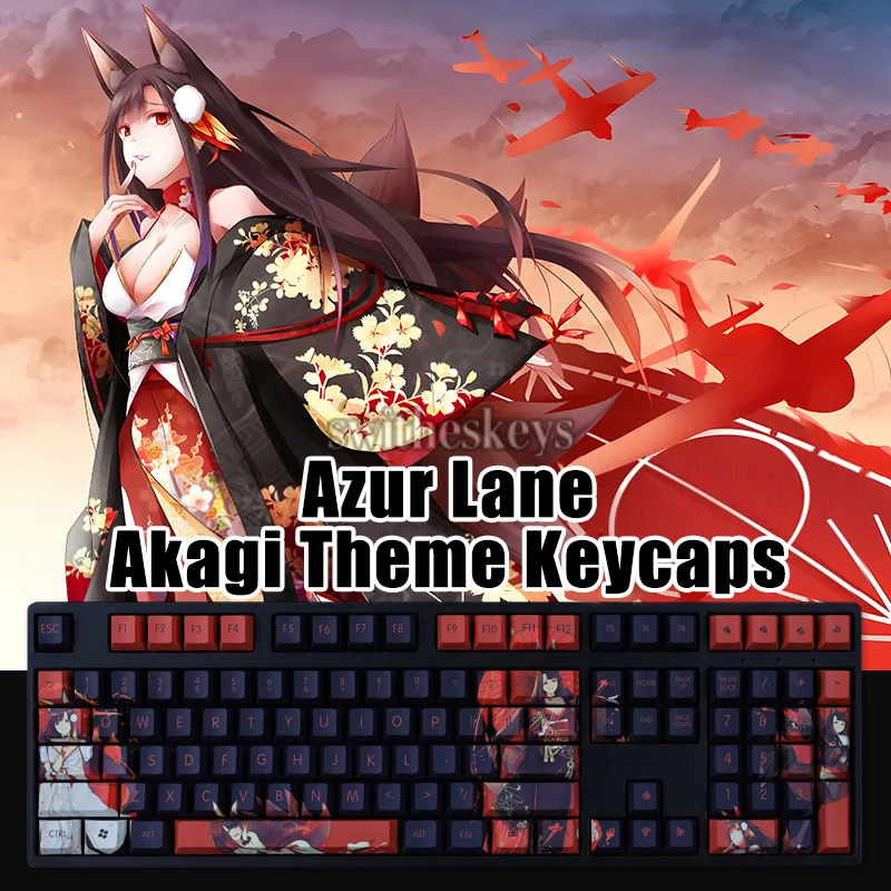 

108 Keys Japanese Anime Keycaps Anime Keycap Cherry Profile PBT Dye Sublimation Mechanical Keyboard Keycap For MX Switch 61/87