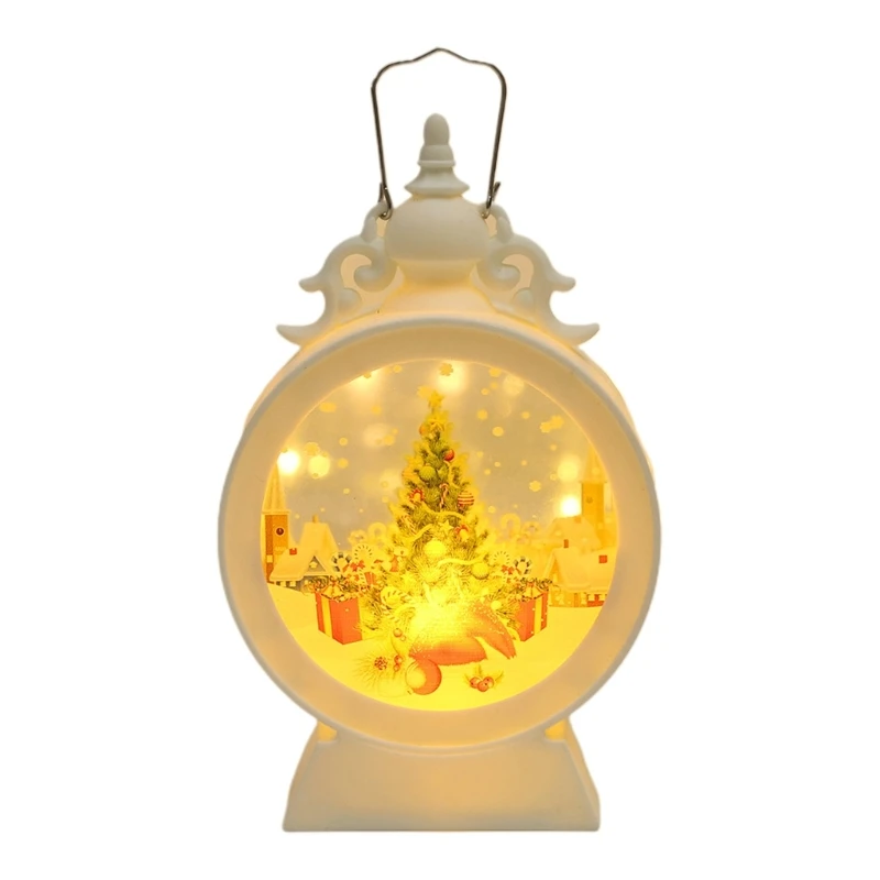 

2023 Рождественский Санта-Клаус, снеговик, ветровой фонарь, новогодние светодиодные светильники, украшения для рождественской елки, украшени...