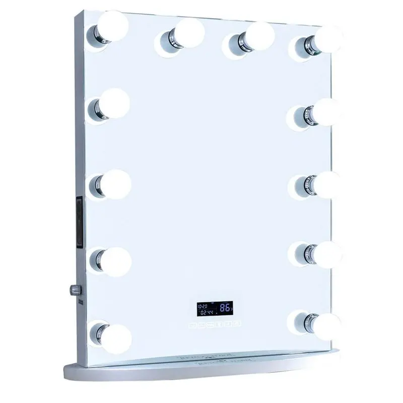 

Hollywood Vanity Mirror Bluetooth Audio-Enabled Speakers, 12-LED Light Bulbs, 22-Inches Wide x 29-Inches High