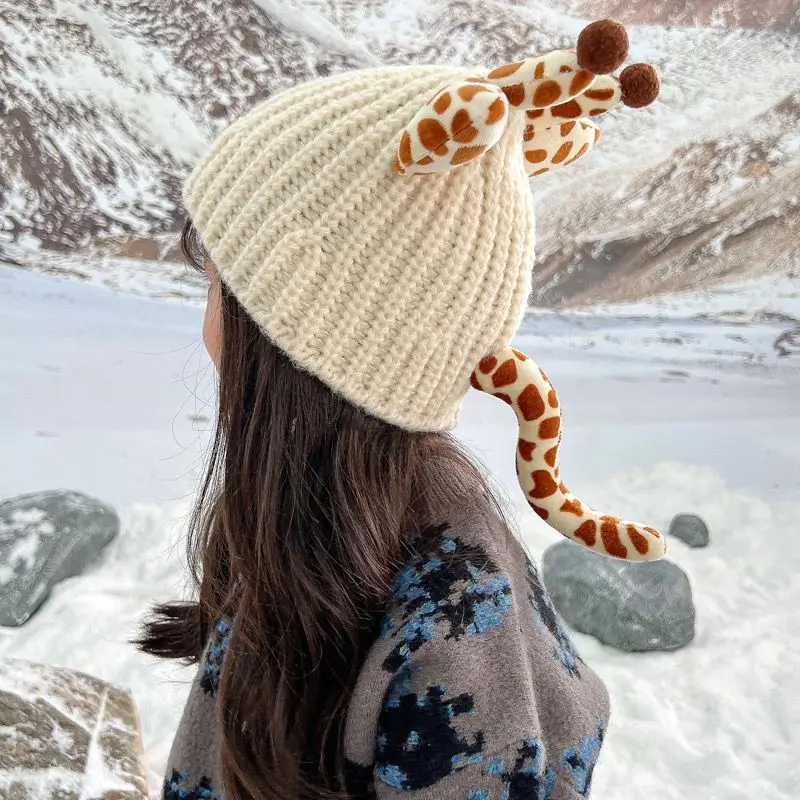 

Весна 2023, новинка, модная детская шапка жирафа, рыбака, шерстяная шапка, теплая пуловер и шапка, вязаный бутик, простые Стильные Детские шапки