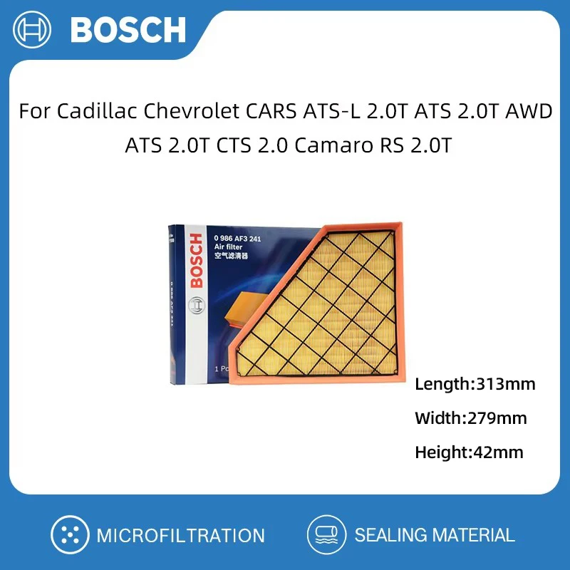 Воздушный фильтр BOSCH для Cadillac Chevrolet CARS ATS-L 2.0T ATS AWD CTS 2.0 Camaro RS 20857930