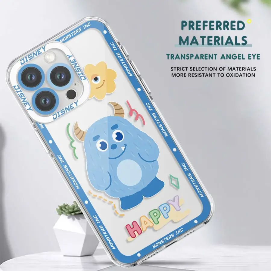 Милый чехол для телефона Disney Monsters Inc iPhone 14 16 Plus15 Pro Max 11 12 Mini 13 SE 8 7 Plus XR X XS Clear Soft