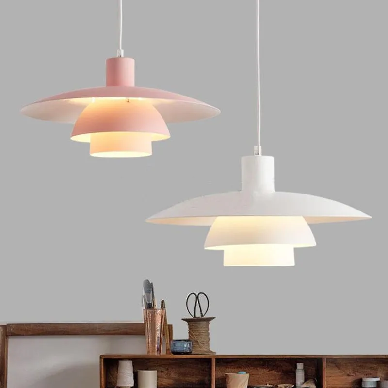 

Modern Simple Study Bar Table Living Room Kitchen Bedroom Pendant Lamp Nordic UFO Pendant Light Danish Restaurant Chandelier