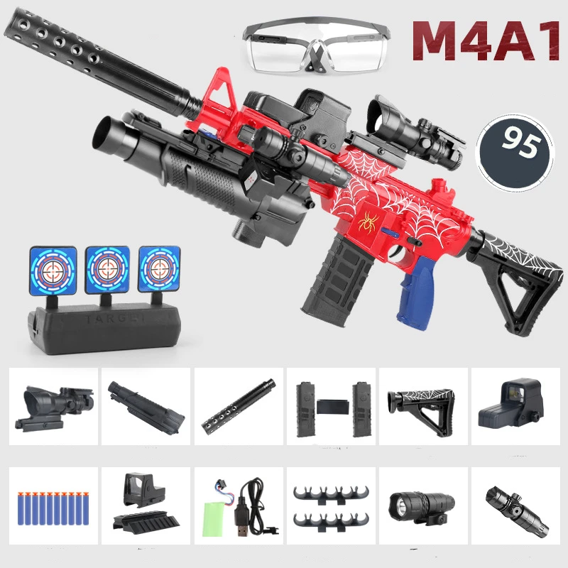 M4A1 Электрические игрушечные пистолеты с мягкой пулей бластер детское оружие
