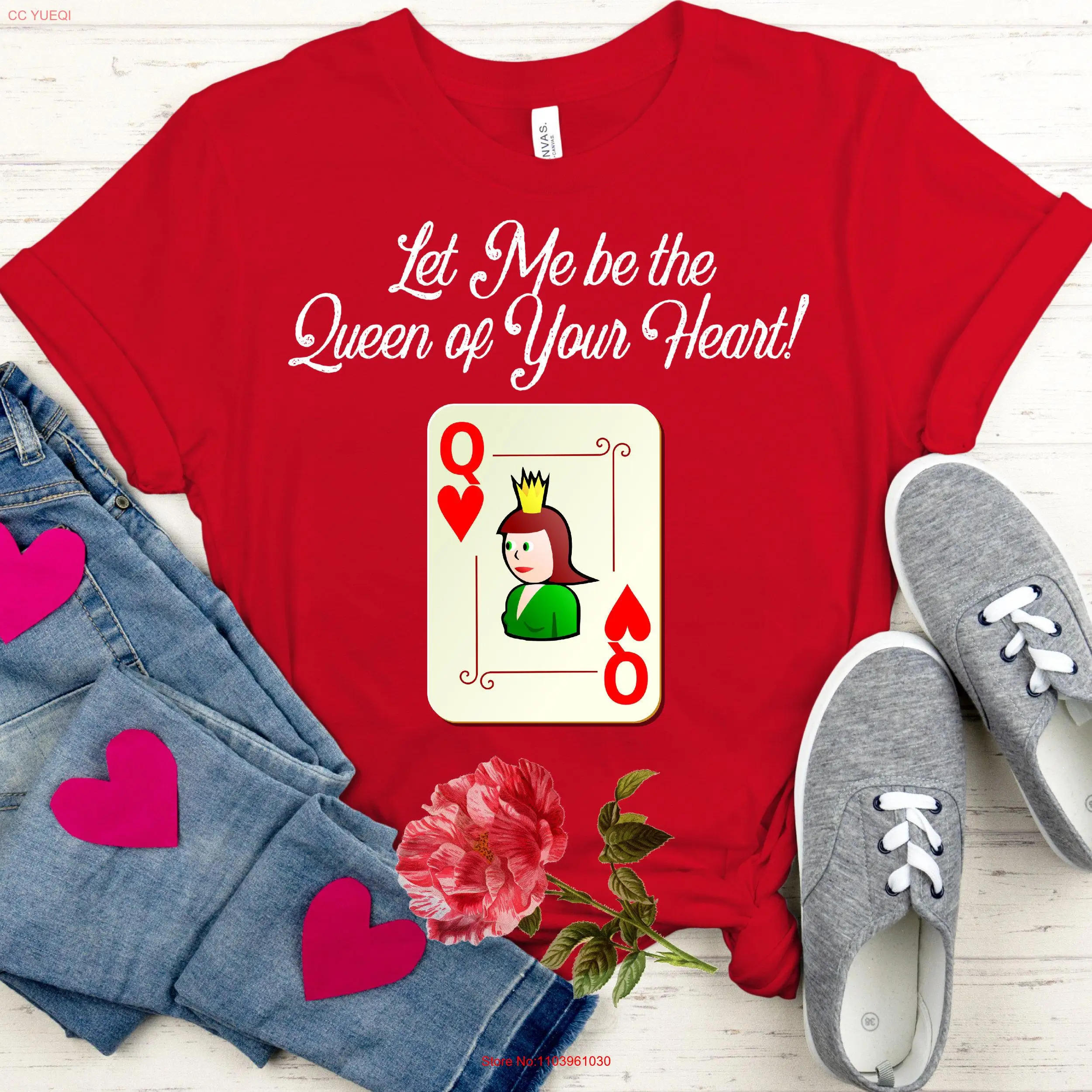 Футболка Пусть мне быть королевой вашого сердца на День святого Валентина для