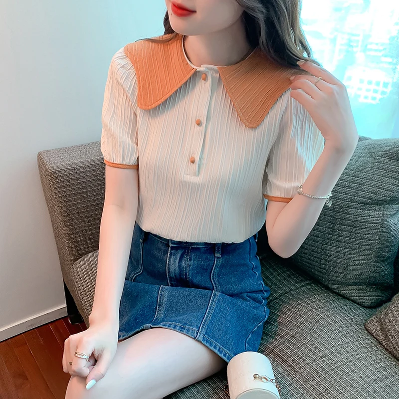 Блузка женская с коротким рукавом в стиле Харадзюку 2022 |