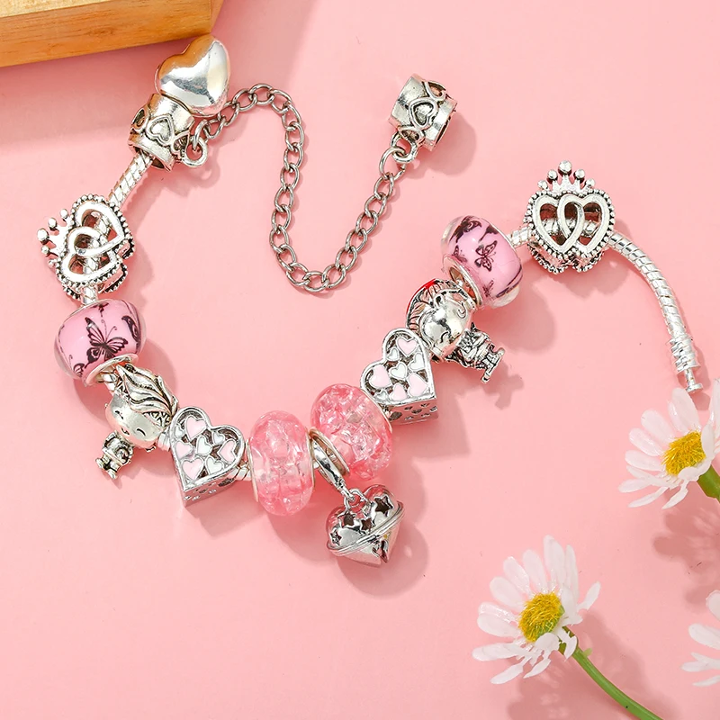 Очаровательная цепочка Love For You с подвеской в форме колокольчика сердца подходит