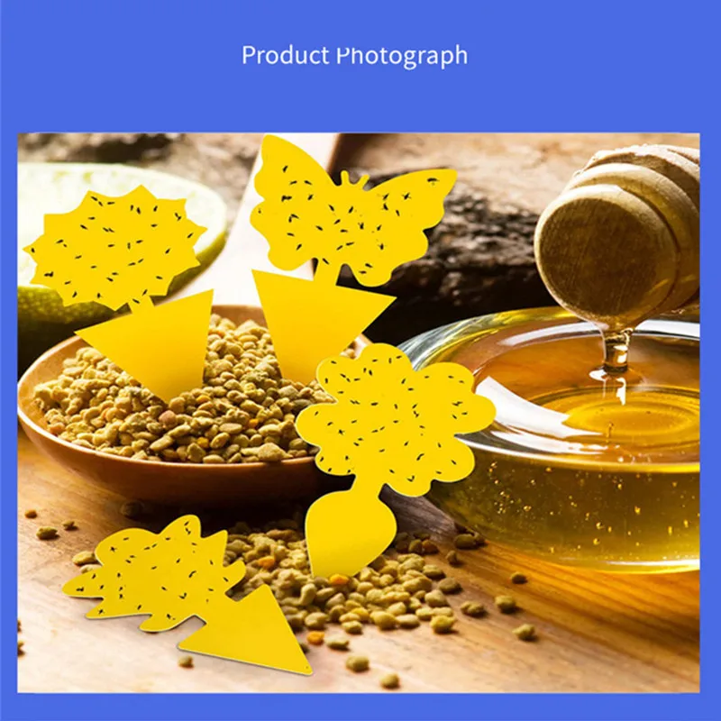 

Клейкая ловушка для насекомых, двусторонняя пластиковая приманка для сбора вредителей, 50 шт., желтого цвета, товары для садоводства