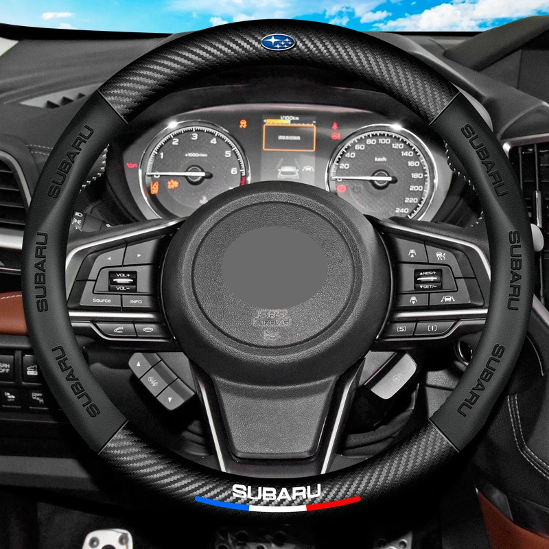 

Car Carbon Fiber Steering Wheel Cover 38cm For Subaru XV Legacy Forester Rally WRX WRC Impreza Tribeca Outback WRX Auto parts