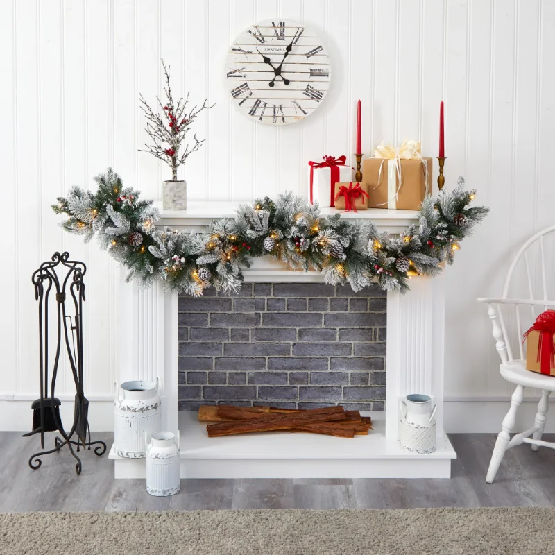 

6 'флокированные смешанные сосновые фотообои со светодиодными лампами