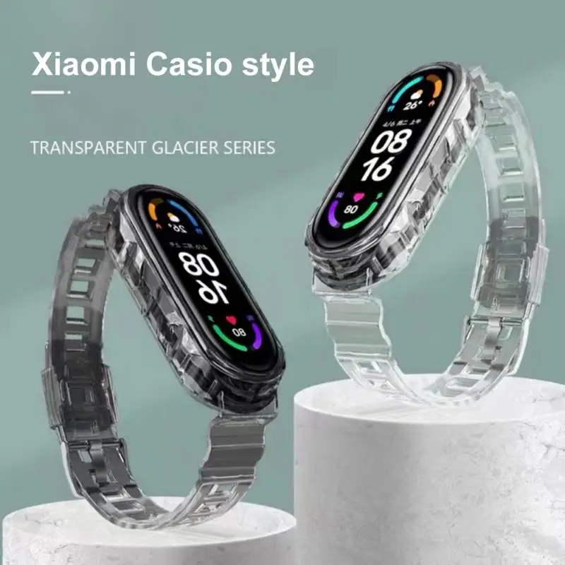 

For Mi Band 7/6/5/4/3 Sport Bracelet Silicone Tpu Resin Strap For Mi Band 7 Miband 6 Watch Accessories Replacement Strap