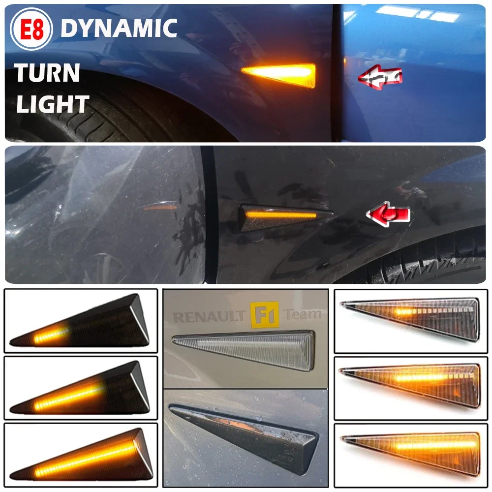 2 шт. автомобильный динамический фонарь поворота для Renault Megane MK2 CC Espace MK4 Scenic avpcb Thalia