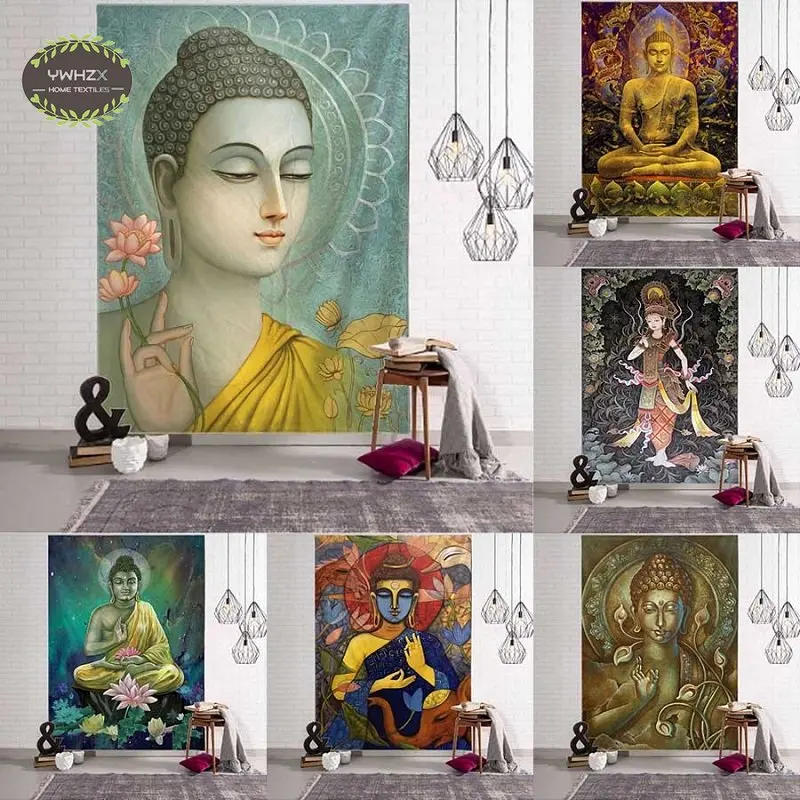 

Indian Buddha Tapestry Meditation Psychedelic Home Tapestries Wall Hanging Hippie Bohemian Mandala Aesthetics Room Decoration