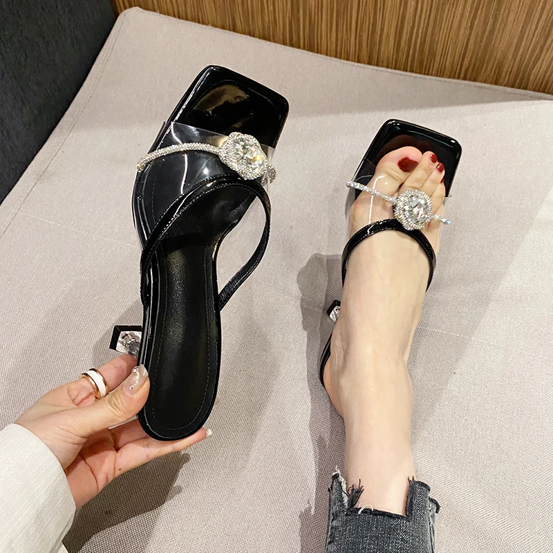 

BCEBYL 2023 летние женские туфли-лодочки сандалии тапочки с открытым носком на высоком каблуке женские прозрачные тапочки обувь сандалии обувь ...