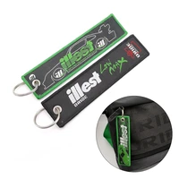 car keychain lanyard nylon keyring jdm racing style embroidere key strap for illest bride auto motorcycle key holder accessories