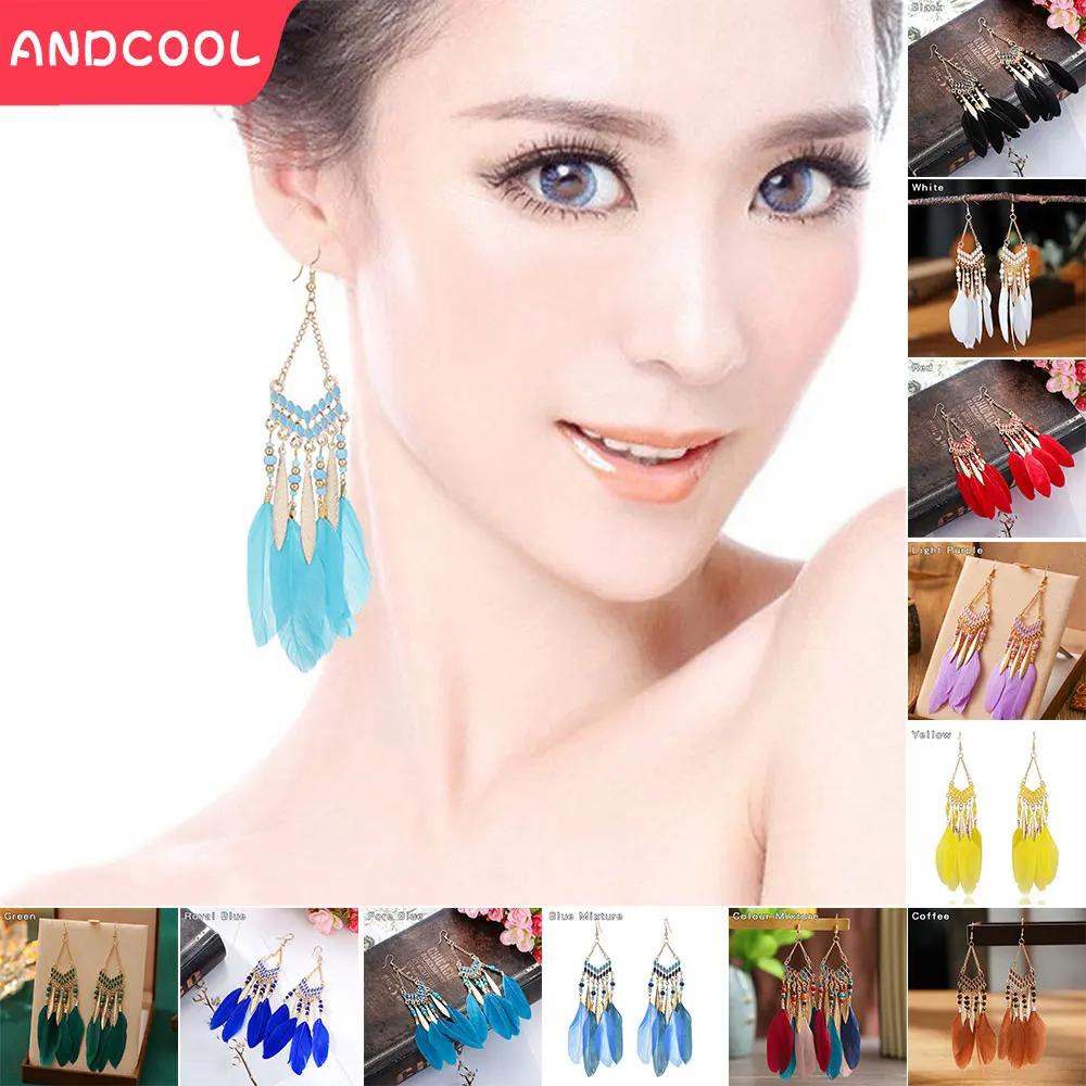 Богемные серьги Andcool Женские Ювелирные изделия украшение для подарка синие