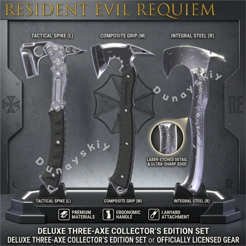 Фото Топор Леона из Resident Evil Requiem, реквизит для косплея, игровая/киноверсия, полная коллекция, тактический топор для кемпинга, реплика для Хэллоуина №2