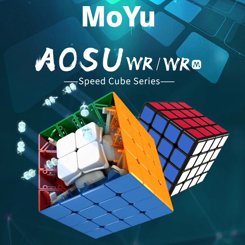 Магнитный Магический Куб MoYu Aosu 4x4 WRM Профессиональная Игрушка-головоломка-куб Без