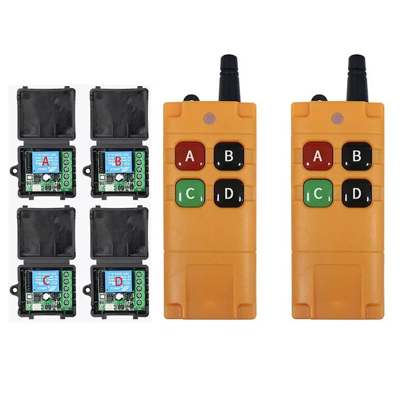 2000 м 433 МГц 12 В постоянного тока 1 канал 10 А беспроводное релейное выходное радио радиочастотный передатчик и приемник 433 МГц