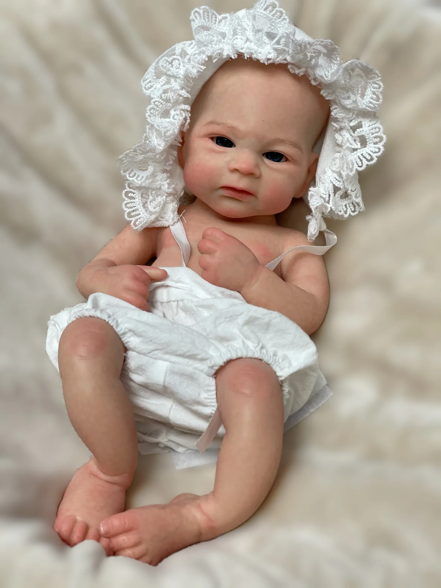 Силиконовый реборн для новорожденных Элайджа с открытыми глазами 33 см