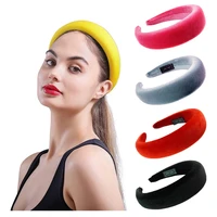fashion simple wide sponge padded headbands soft solid color hairbands ladies hair hoops bangs for women girls hair accessories