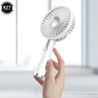 portable mini handheld electric fan 3 speed adjustable usb rechargeable desktop with base for travel outdoor cool artifact