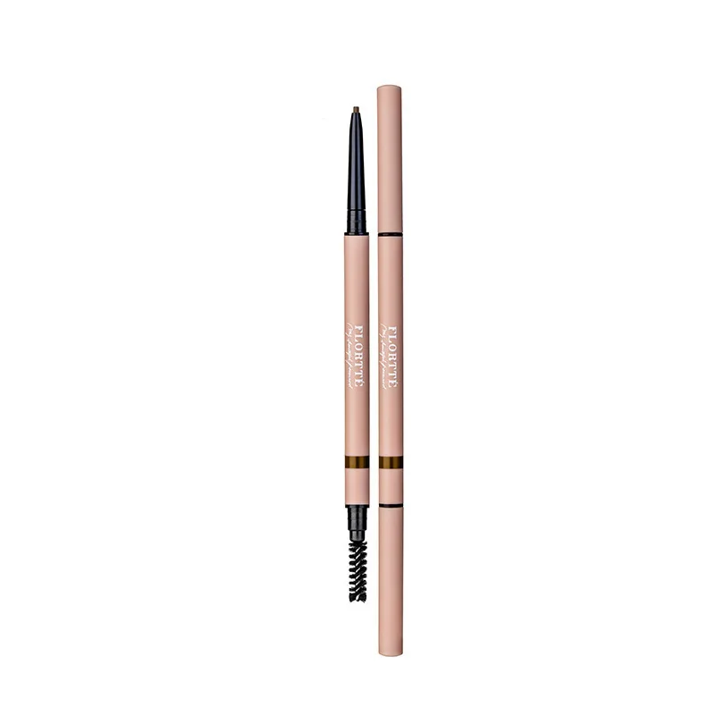 

Flortte Eyebrow Pen Dual Head Extremely Fine Waterproof Long Lasting Eyebrow Pencil Powder Flower Fine Head Female