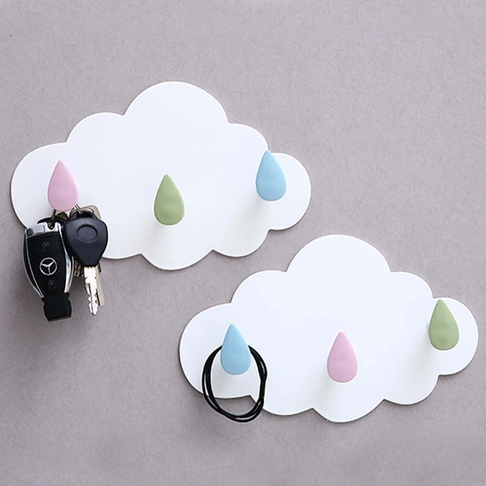 Cloud Shaped Hook Multipurpose Hooks Self Adhesive Home Decorative Hooks Hat Keys Towel Hooks For Kitchen Bathroom Kids Room