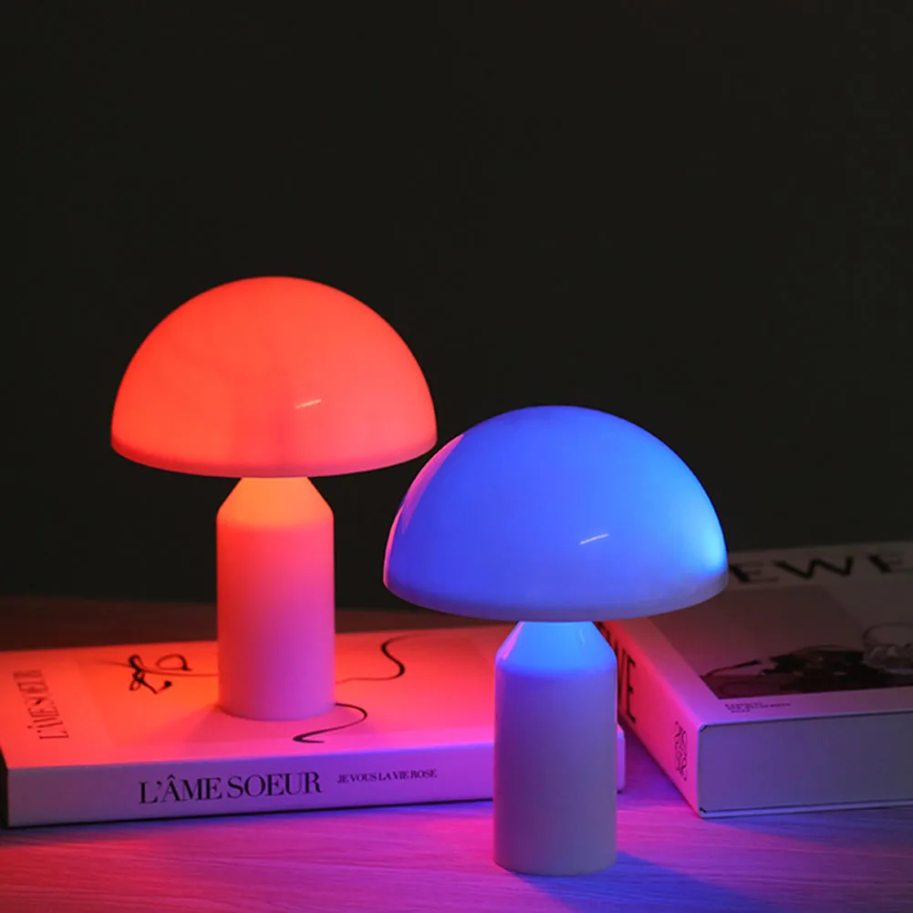 

Mushroom Nightstand Lighting Lamp Brightness Adjustable Decorative Light Color Changing Minimalist Bright Bedroom Bedside Decor