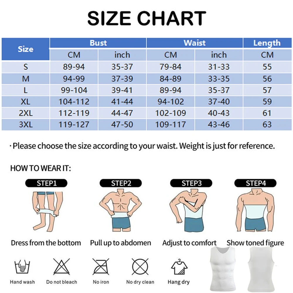 Фото Мужская рубашка для похудения Body Shaper с v-образным вырезом, жилет для живота, компрессионный базовый слой, тонкая майка для мышц, корректирующее белье №2