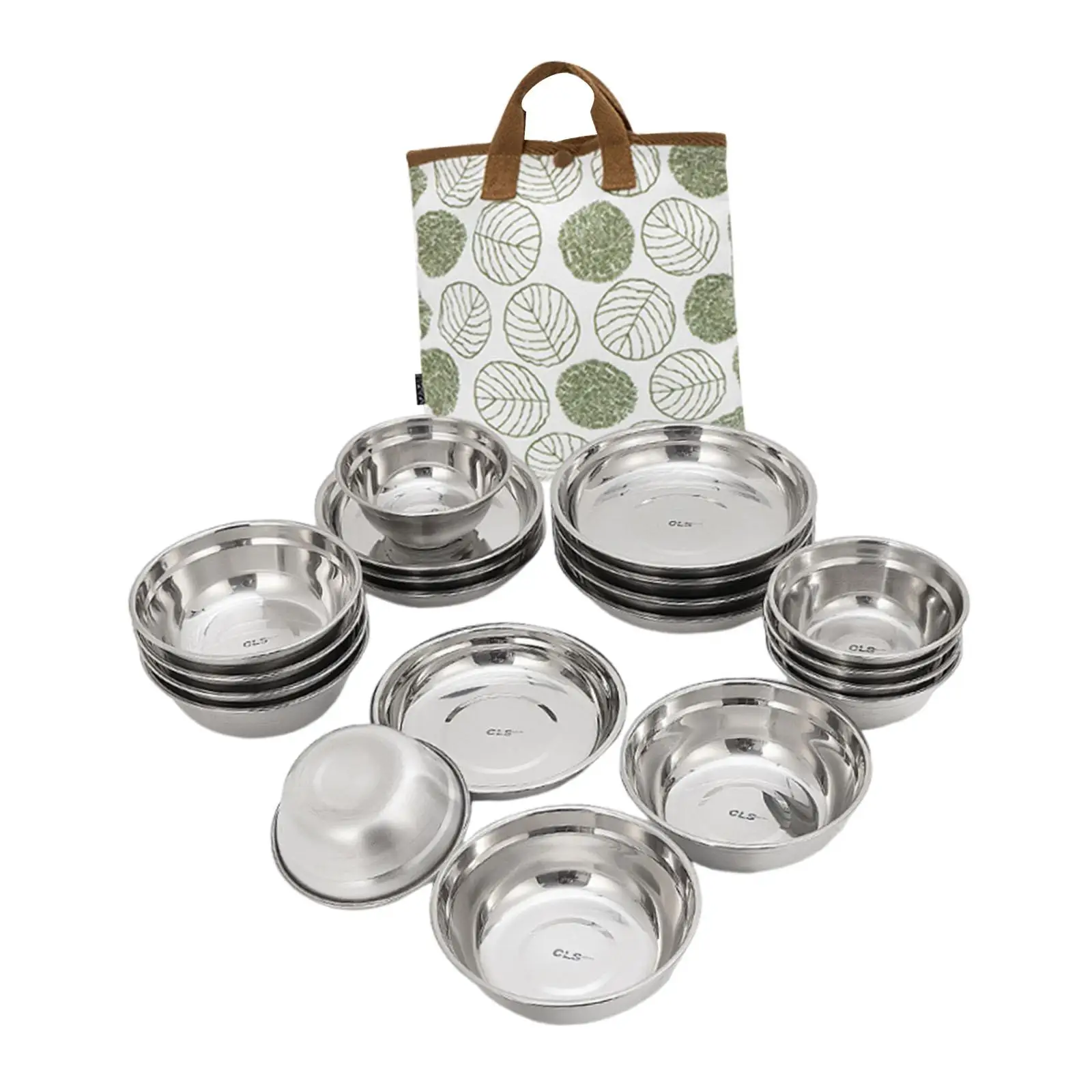 Набор тарелок и мисок из 20 предметов посуда для кемпинга легко чистящийся набор