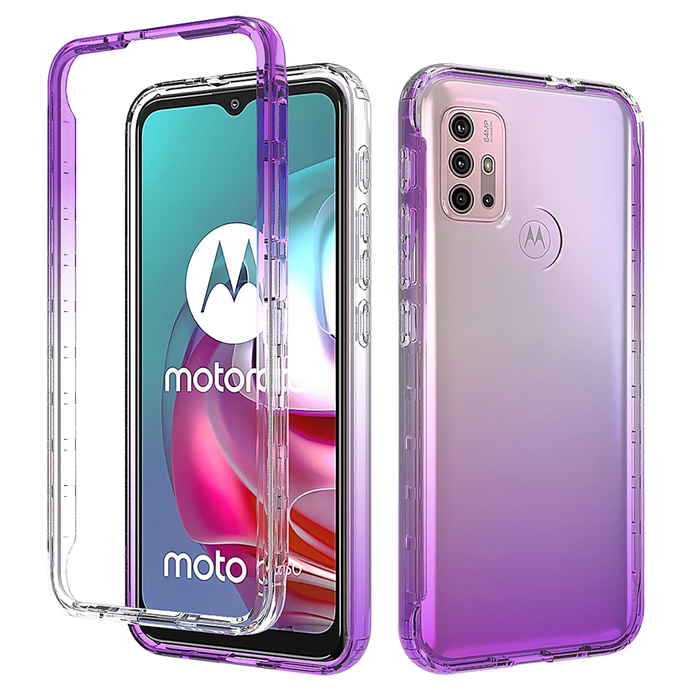 Crystal Case Gradient Back Capa for Motorola Moto G22 Bumper Protect Panel Moto G60S G100 G200 G30 G 20 10 30 G60 9 Phone Cover