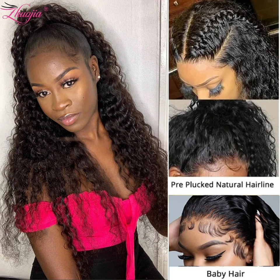 

30 Inch 360 Lace Frontal Wig Deep Wave Frontal Wig Human Hair Wigs For Women Brazilian Deep Wave Lace Front Wig Curly Human Hair