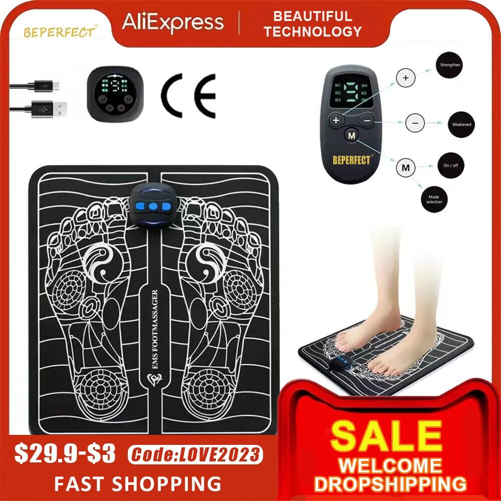 

New Foot Massager Mat Electric Foot Cushion Blood Circulation Acupunctur Pad Foot Health Care Relaxation Pain