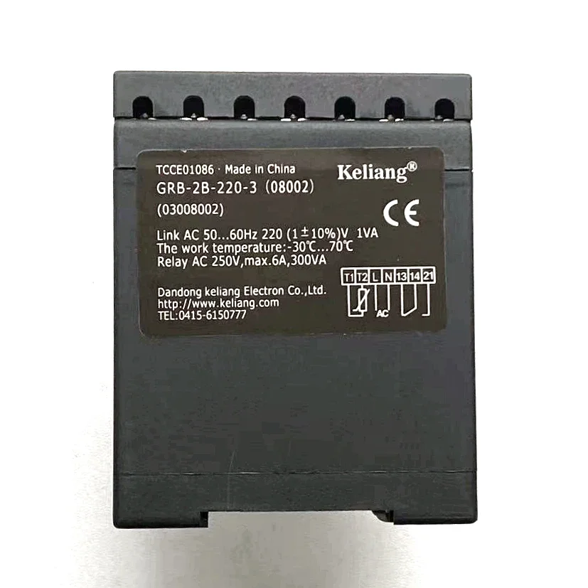 Фото Модуль контроля температуры Keliang PTC GRB-2B/C-220-3, защита двигателя GRB-3B-220-3 №2