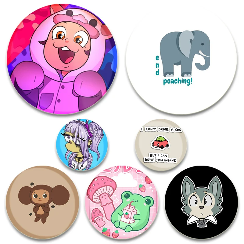 58 мм булавки Proud Apostate and Yoga значок аксолотля в виде лягушки обезьяны броши ручной