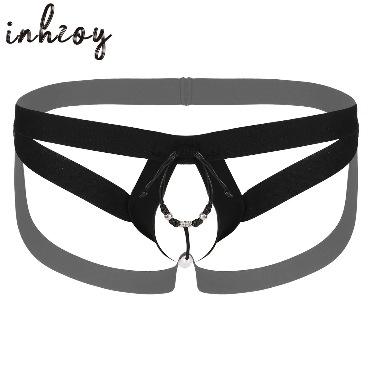 

Mens Hollow Out Panties Sexy Nylon Lingerie G-string Backless Thong Jockstrap Brief Erotic Open Butt Crotchless Underwear