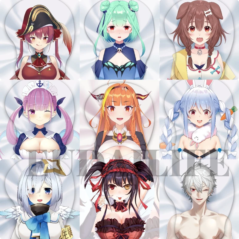 

Vtuber Aqua Kuzuha Rushia Pekora Marine Korone Kanata 3D Hand Wrist Rest Mousepad Gaming Silicone Mouse Pad Mat Oppai Otaku Gift