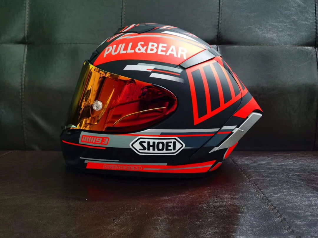 Мотоциклетный шлем на все лицо X14 Marquez черный для езды мотоцикле и велосипеде