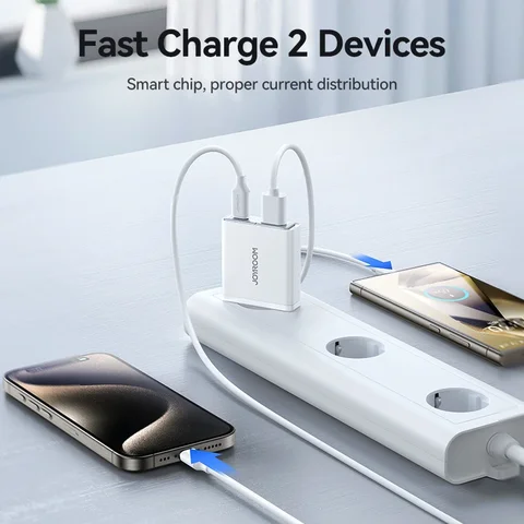 Joyroom 0,6 дюйма Ультратонкое зарядное устройство GaN USB Type C 20 Вт PD Быстрая зарядка Телефон QC 3.0 Быстрое зарядное устройство Портативное дорожное настенное зарядное устройство