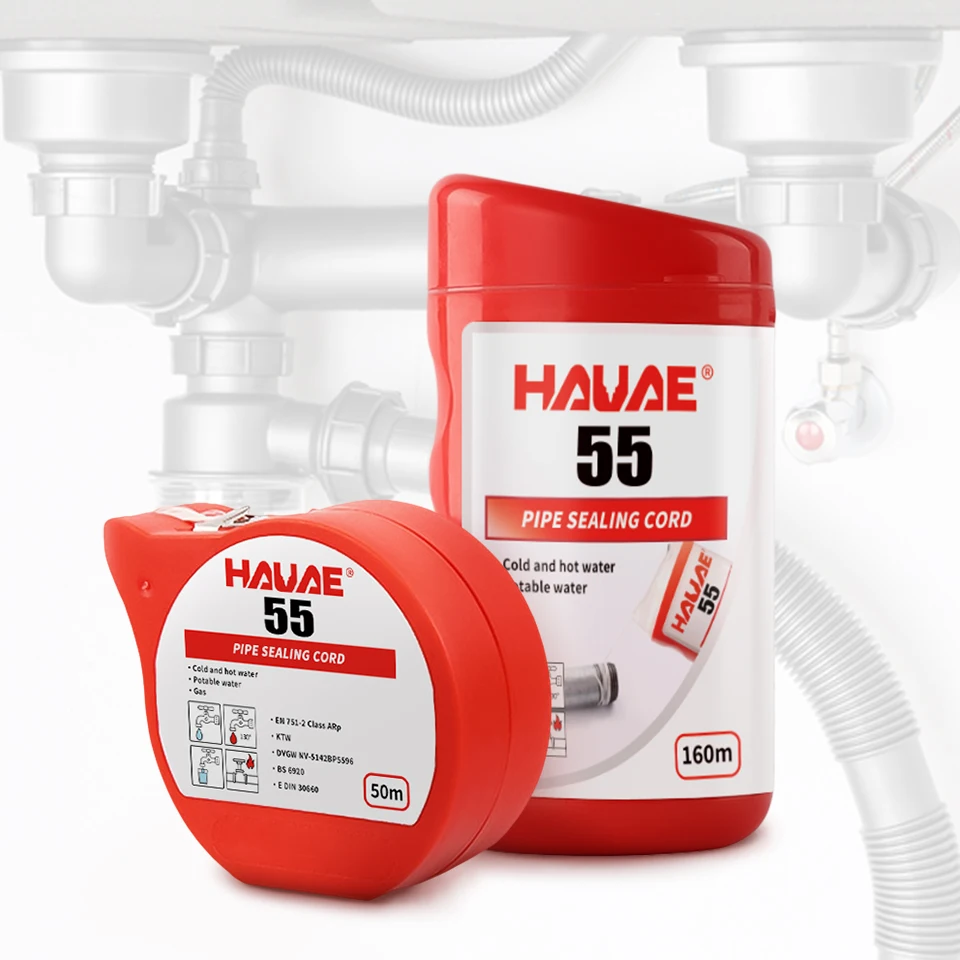 Уплотнительный шнур для труб hauae 55 с новой этикеткой лента из ПТФЭ уплотнительный