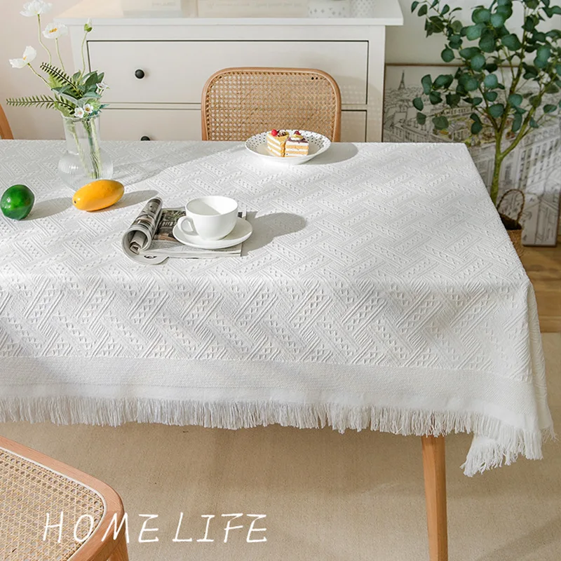 

Cotton Linen Tablecloth Tea Table Runner Decoration Rectangle Table Cover for Kitchen Wedding Dining Room Camping Mat