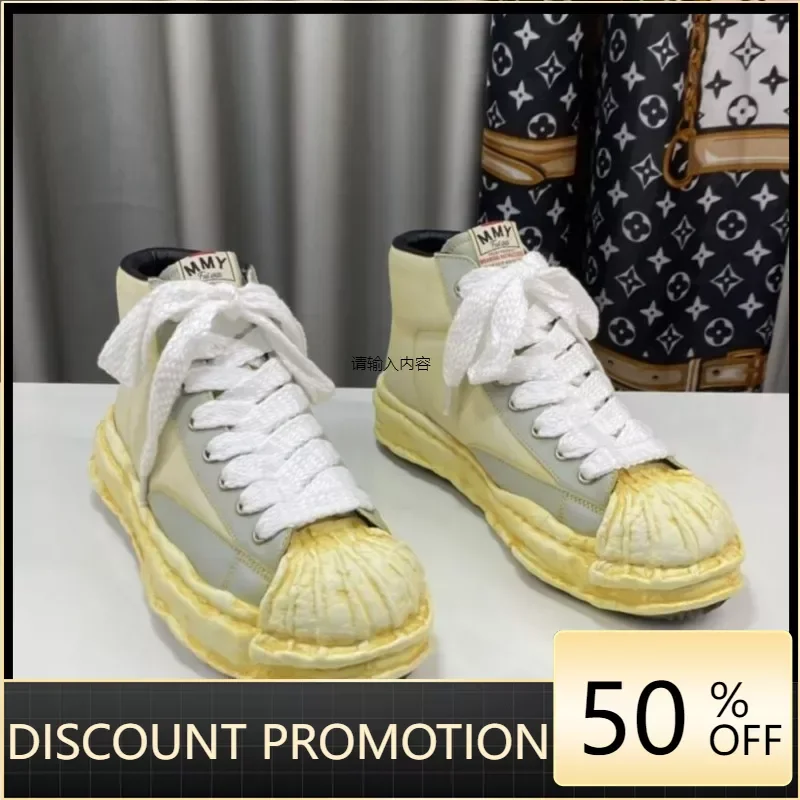 

MMY Designer Men's Shoes Four Seasons Shoes Board High-Top Casual Shoes 2024 New Fluorescent Green Gold Silver White Tennis