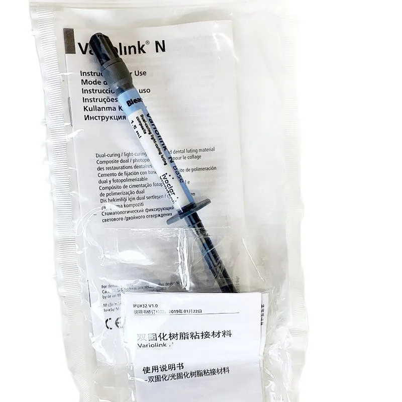 

1Pack Variolink N Dental Base Dual Light Curing Luting Composite Bleach XL Veneer Bond 1.5ML