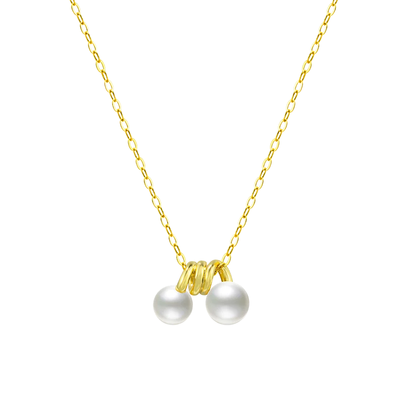 Red Bridge Pearl S925 Серебро Натуральный водный жемчуг Весенняя серия Ожерелье с