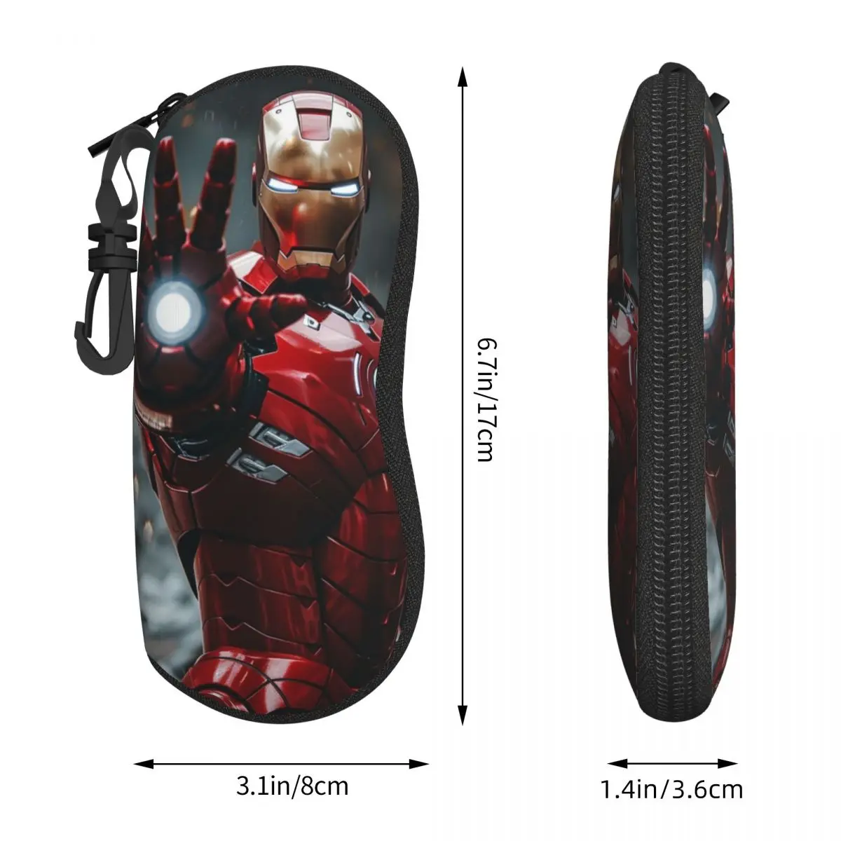 Портативный мягкий футляр для очков Iron Man — легкий приятный путешествий чехол с