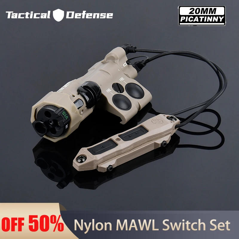 WADSN Tactics PEQ Новый модернизированный MAWL-C1 Страйкбольный нейлоновый пластик с ЧПУ