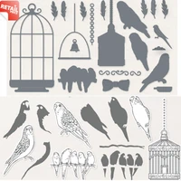 pretty birds metal cutting dies clear stamps scrapbooking new make photo album card diy paper embossing craft supplies 2022