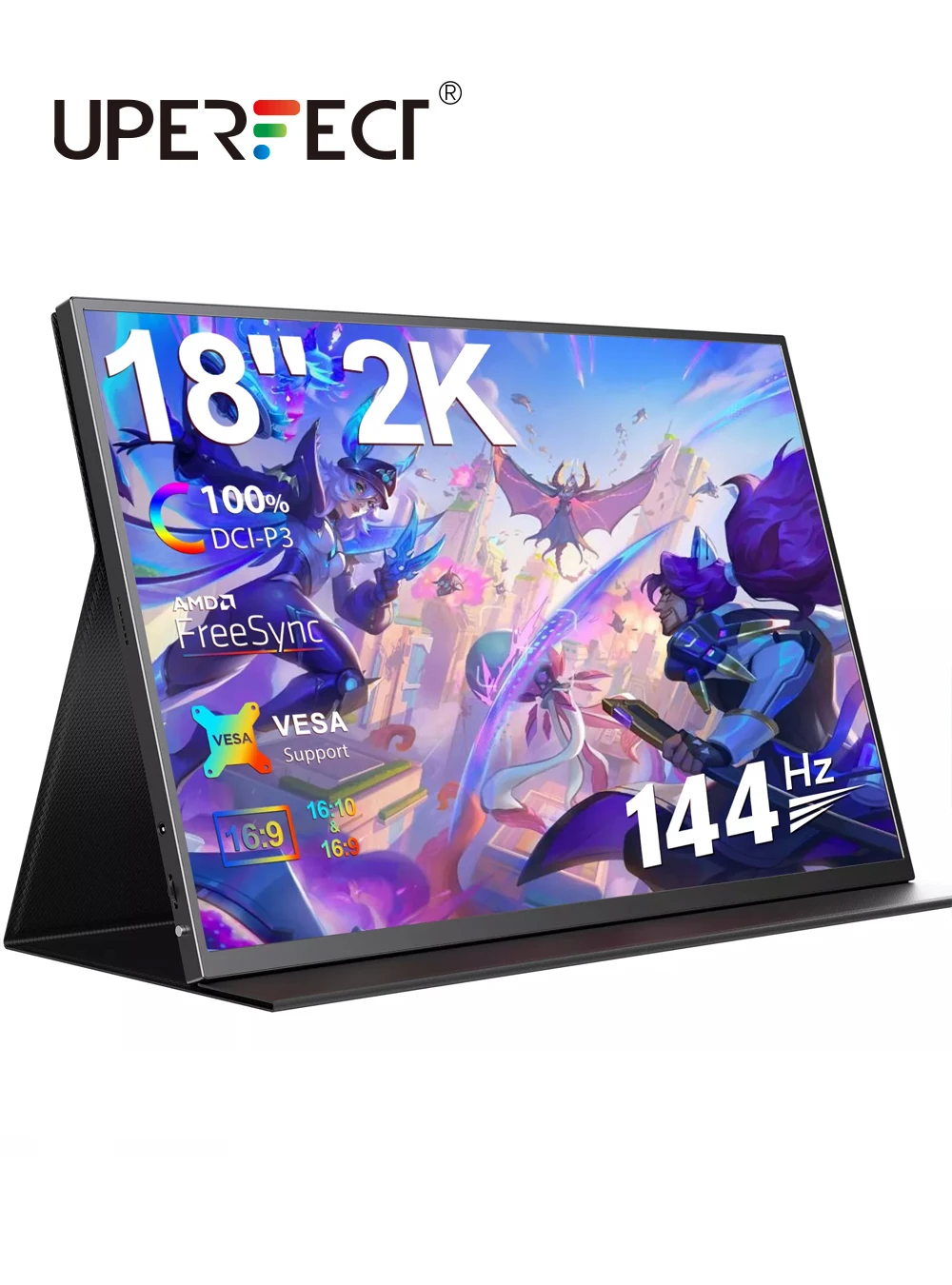 UPERFECT 100% DCI-P3 144 Гц FreeSync портативный игровой монитор 18&quot 2K QHD дисплей ноутбука с HDR
