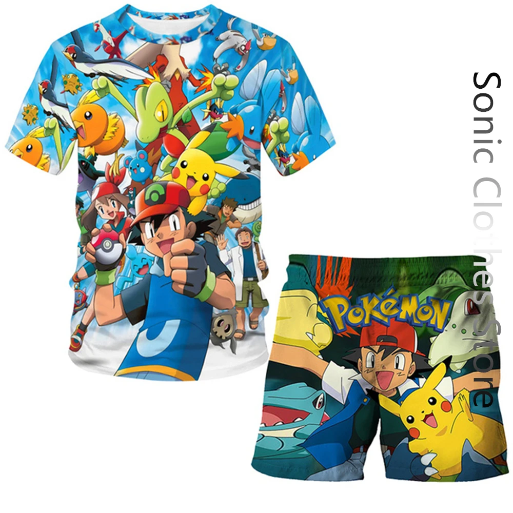 conjunto-de-camiseta-de-pokemon-para-ninos-y-ninas-camisetas-estampadas-de-pikachu-de-dibujos-animados-ropa-de-manga-corta-para-hombres-y-mujeres